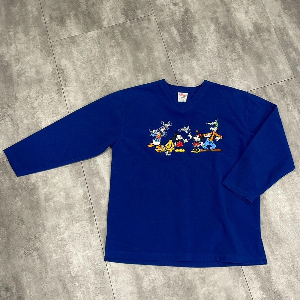 Vintage size medium, Disney store Mickey Mouse and friends, polar fleece shirt